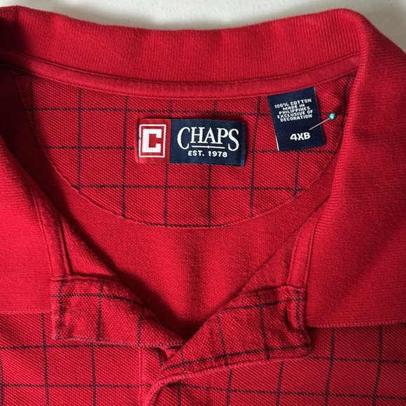 Chaps square pattern short sleeve polo - Picture 7 of 9